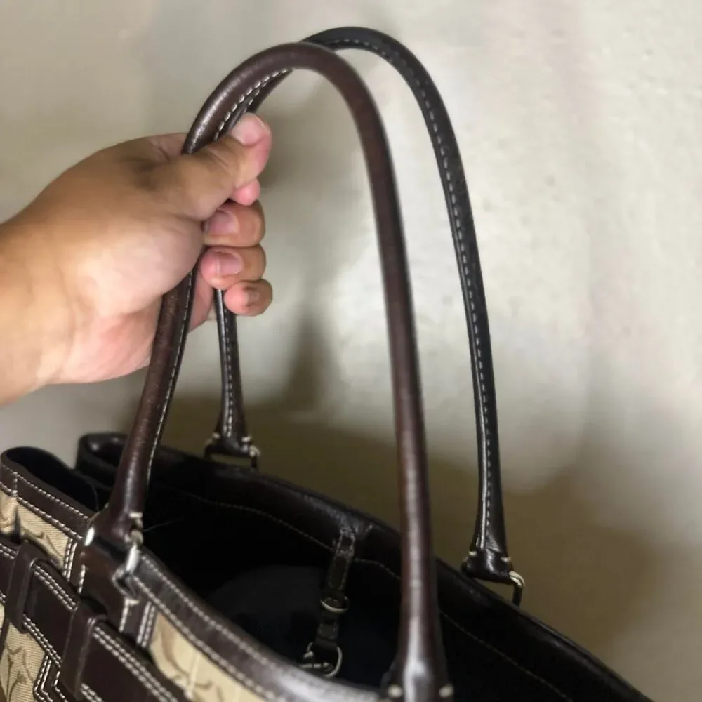 Coach Women's Brown and Tan Bag